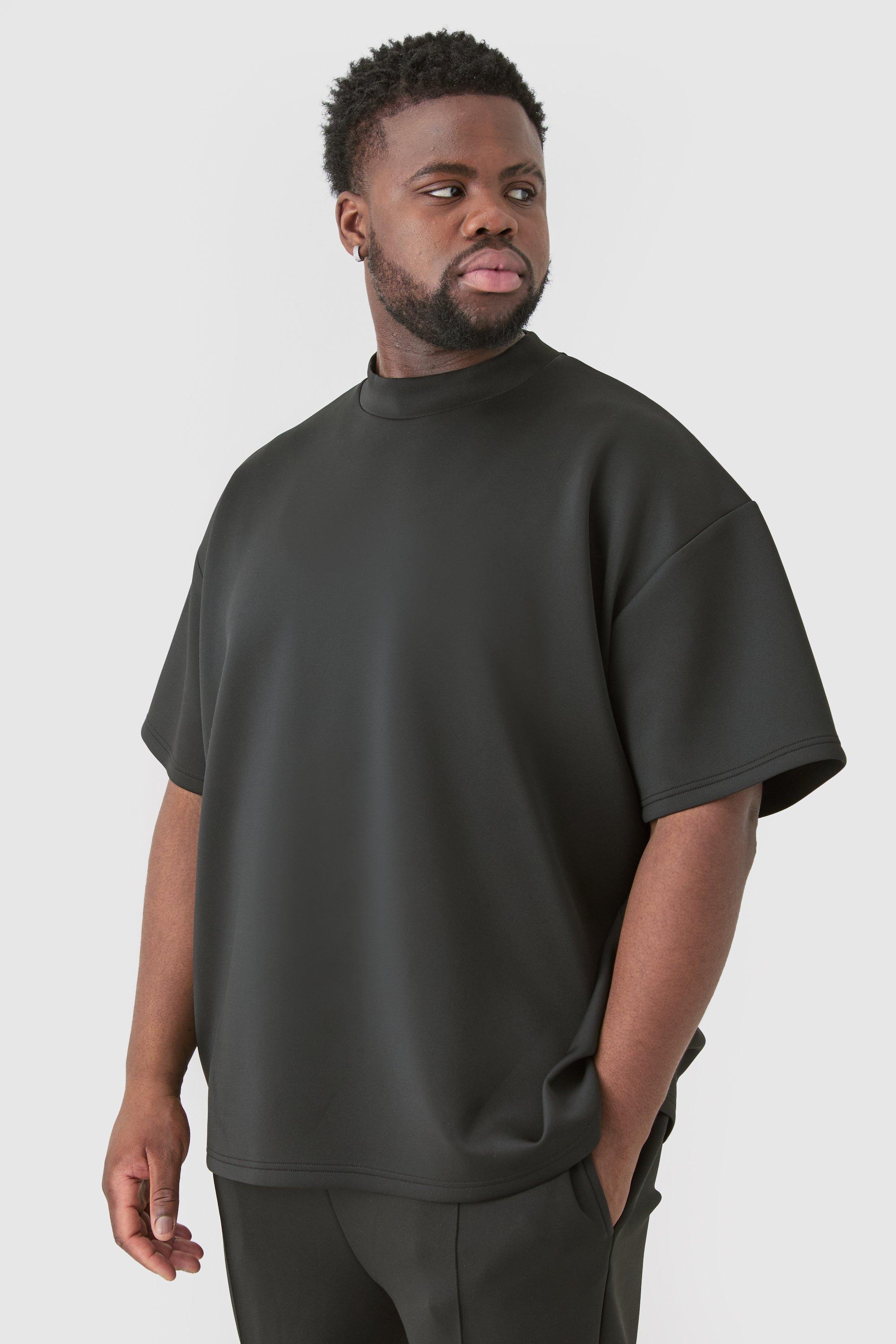 Plus Oversized Scuba T-shirt | boohooMAN USA Product Image