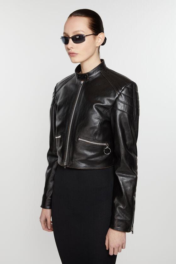 Leather biker jacket Product Image