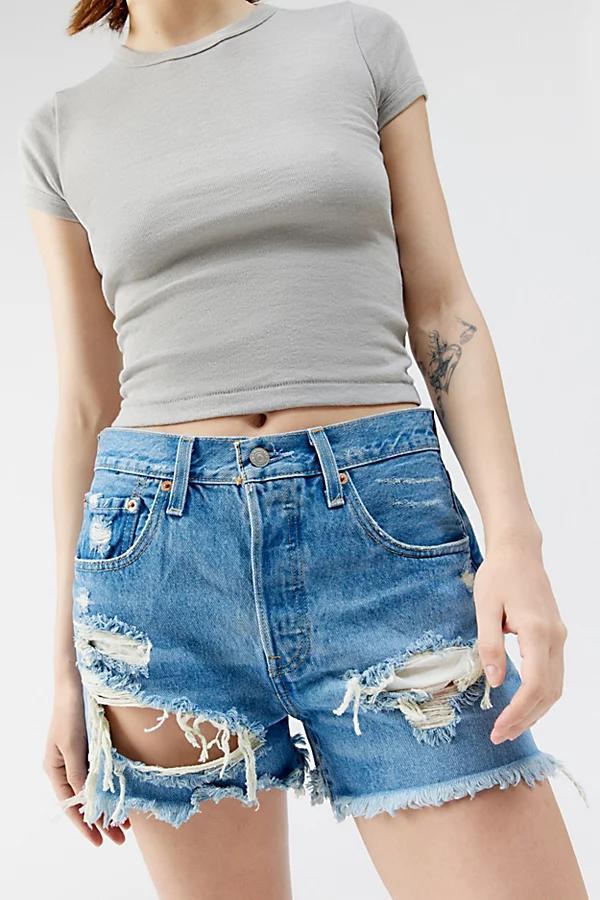 Levis 501 Original Cutoff Denim Short Womens at Urban Outfitters Product Image