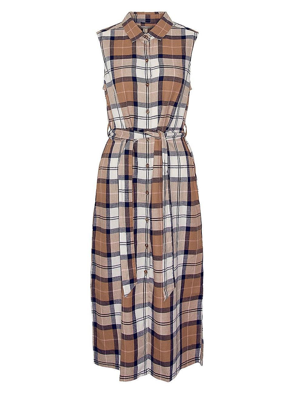 Womens Caroline Check Midi Shirtdress Product Image