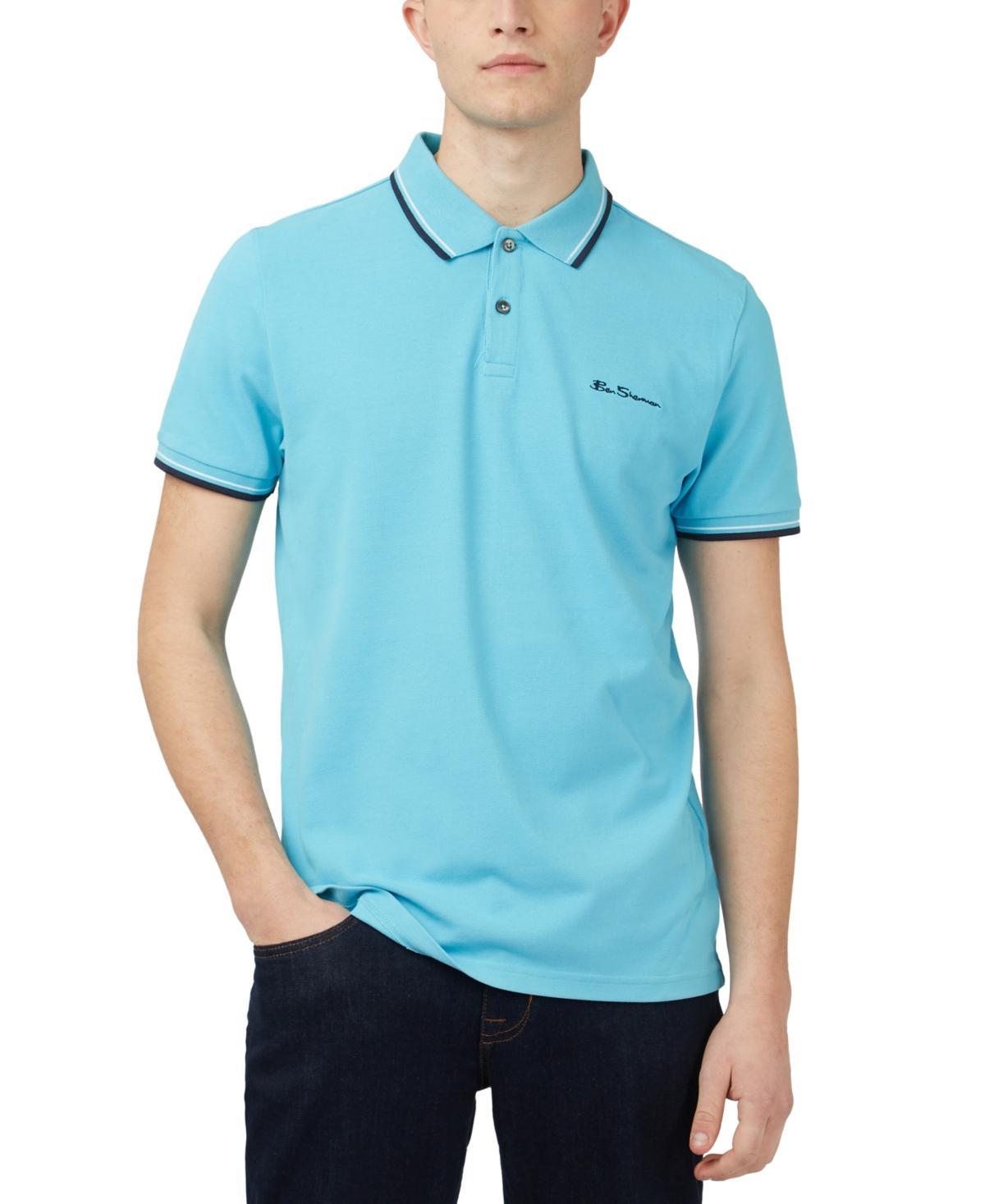 Ben Sherman Mens Signature Tipped Short-Sleeve Polo Shirt Product Image