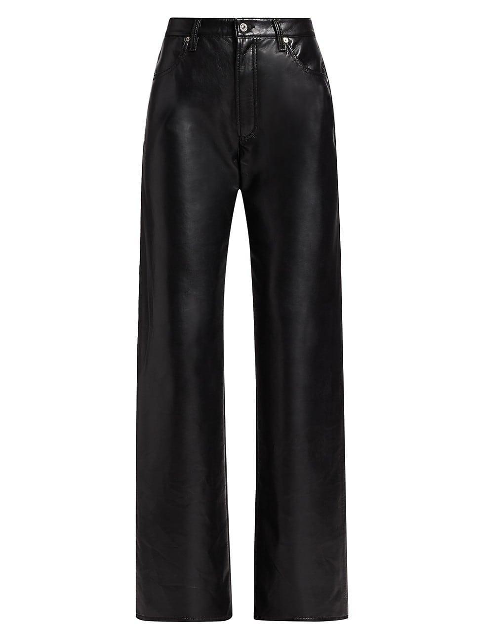 Womens Annina Recycled Leather Trousers Product Image