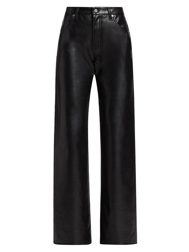 Womens Annina Recycled Leather Trousers Product Image