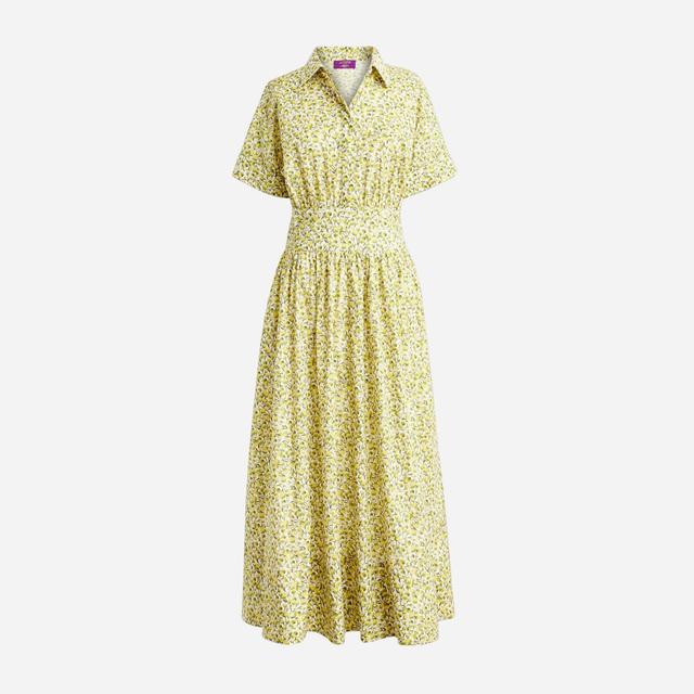 Fitted-waist shirtdress in Liberty® Eliza's Yellow fabric Product Image