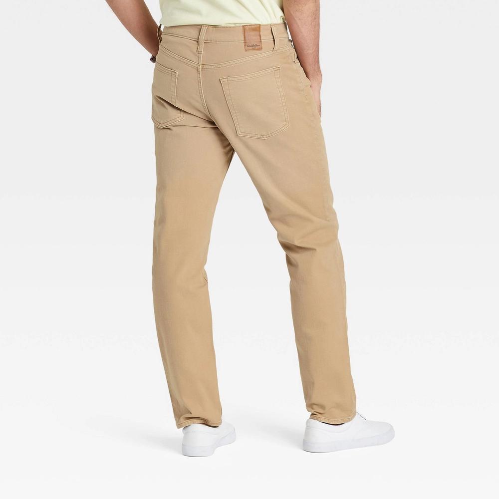 Mens Athletic Fit Jeans - Goodfellow & Co Khaki 33x34 Product Image