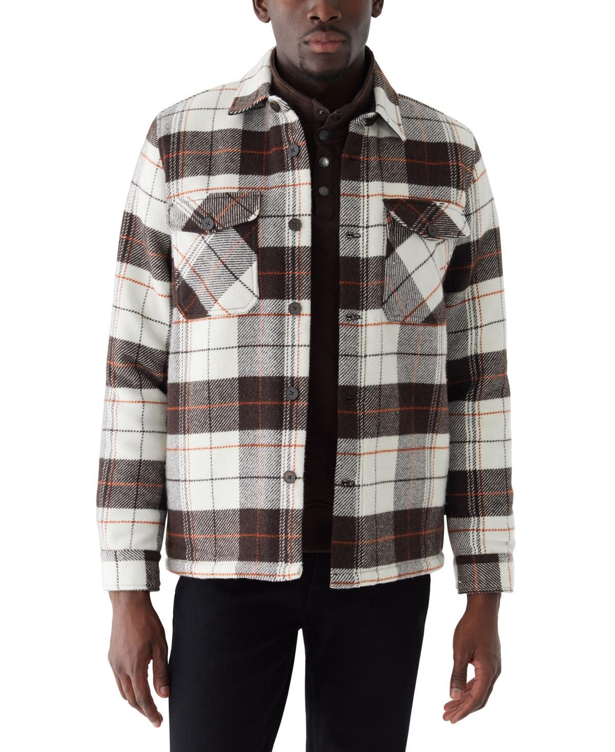 Frank And Oak Mens Relaxed-Fit Plaid Fleece-Lined Shirt Jacket Product Image