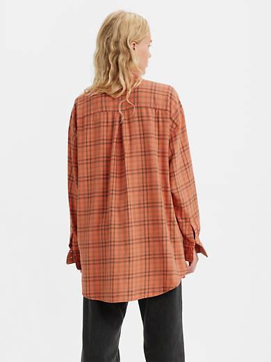 Nola Oversized Plaid Button Up Shirt Product Image