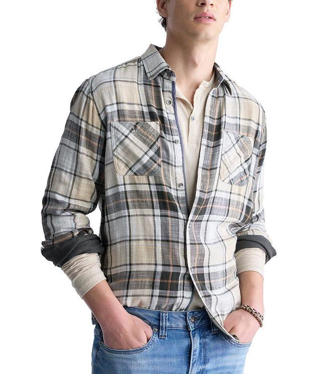 Buffalo David Bitton Saolo Woven Plaid Button Front Shirt Product Image