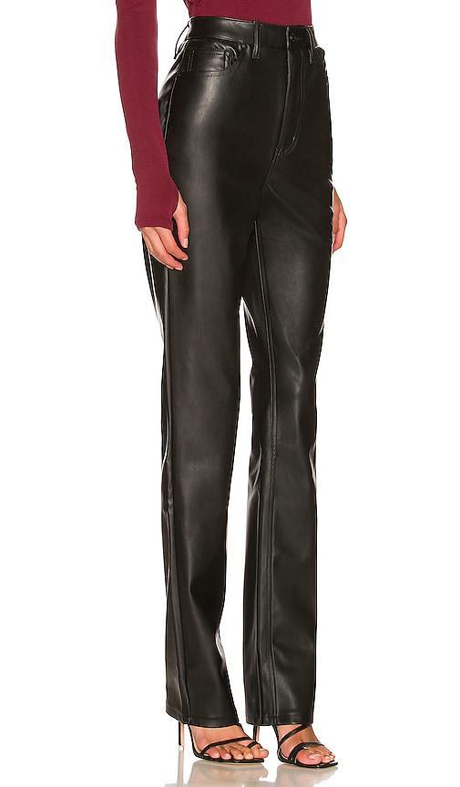 AFRM Heston Vegan Leather High-Rise Straight Leg (Noir) Women's Casual Pants Product Image