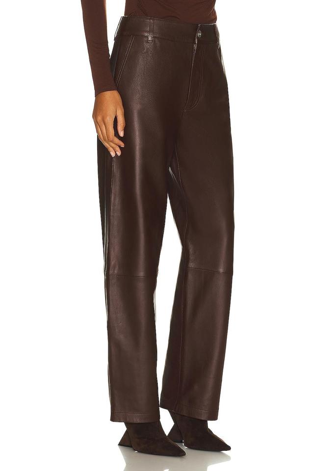 GOLDSIGN Trey Leather Trouser Brown. (also in ). Product Image