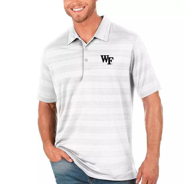 Mens Antigua White Wake Forest Demon Deacons Compass Polo Product Image