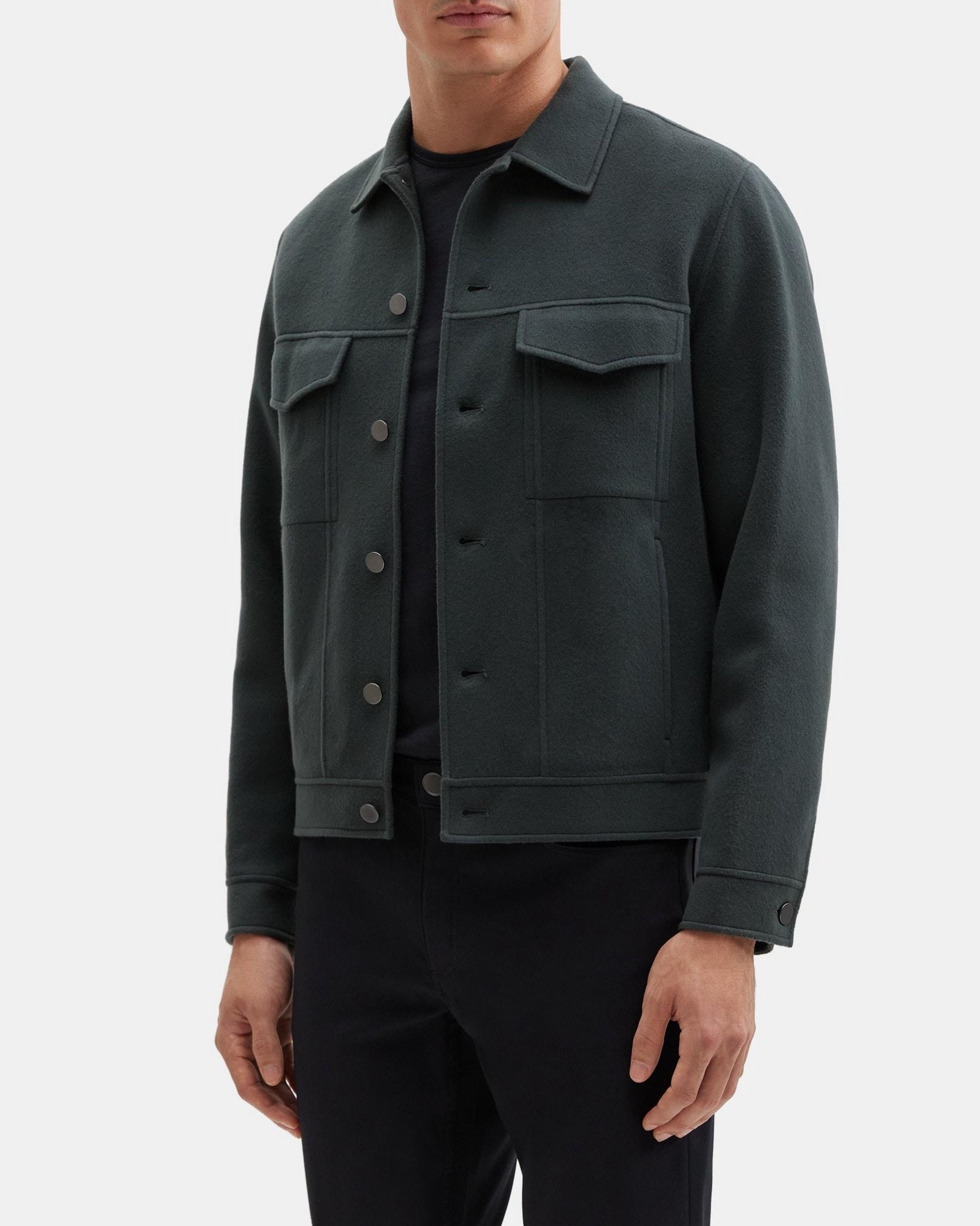 Trucker Jacket in Double-Face Wool-Cashmere Product Image