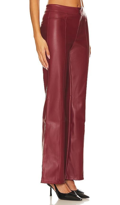 Uptown Faux Leather Flare Pants In Brown Product Image