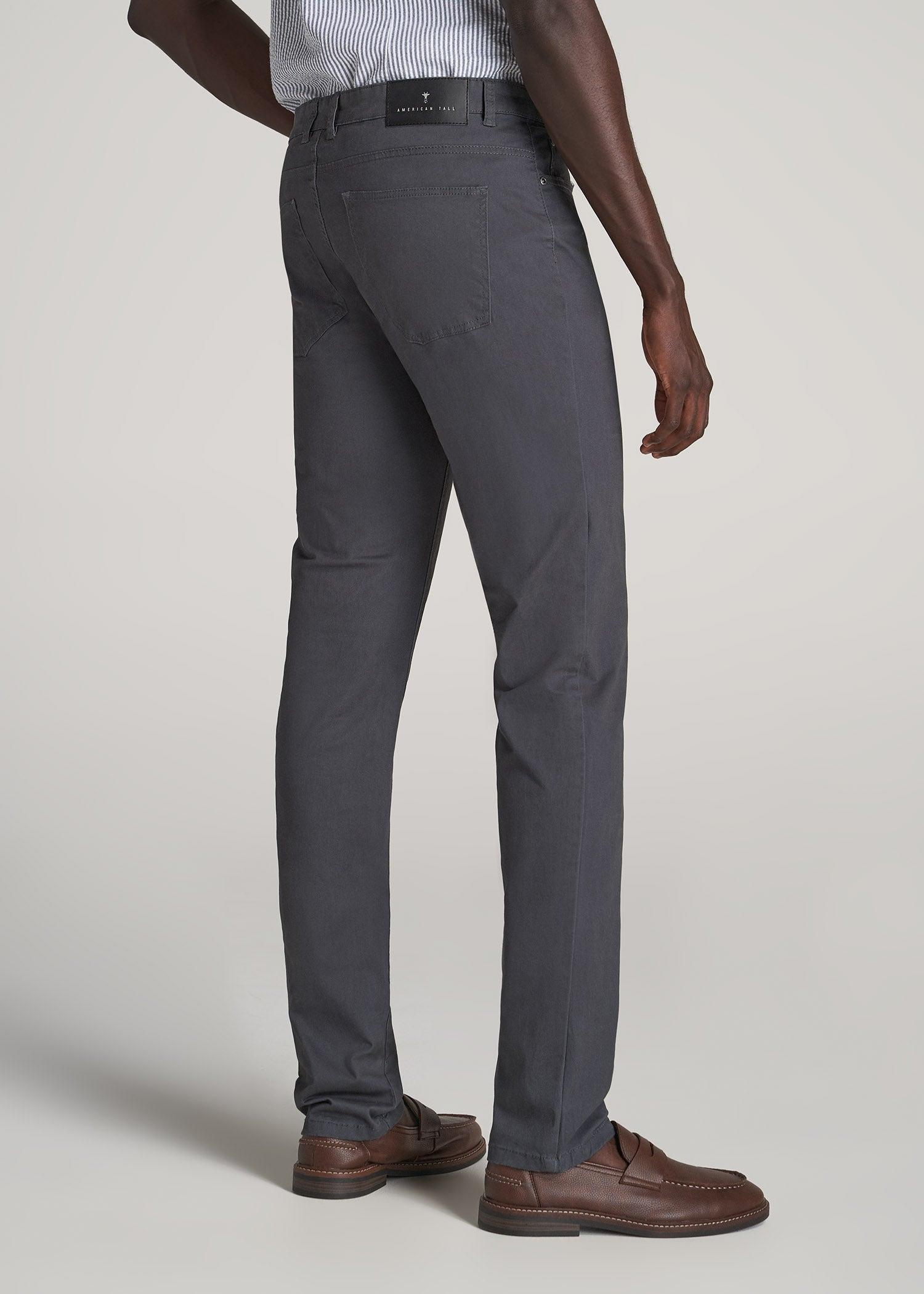 Dylan SLIM FIT Five-Pocket Pants For Tall Men in Iron Grey Male Product Image