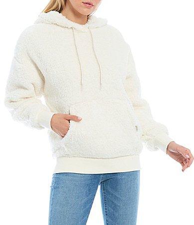 UGG Loyra Sherpa Hoodie (Cream) Women's Clothing Product Image