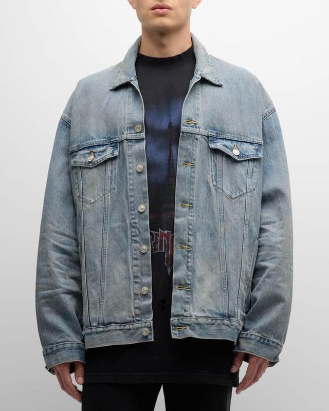 Mens Oversized Denim Jacket Product Image