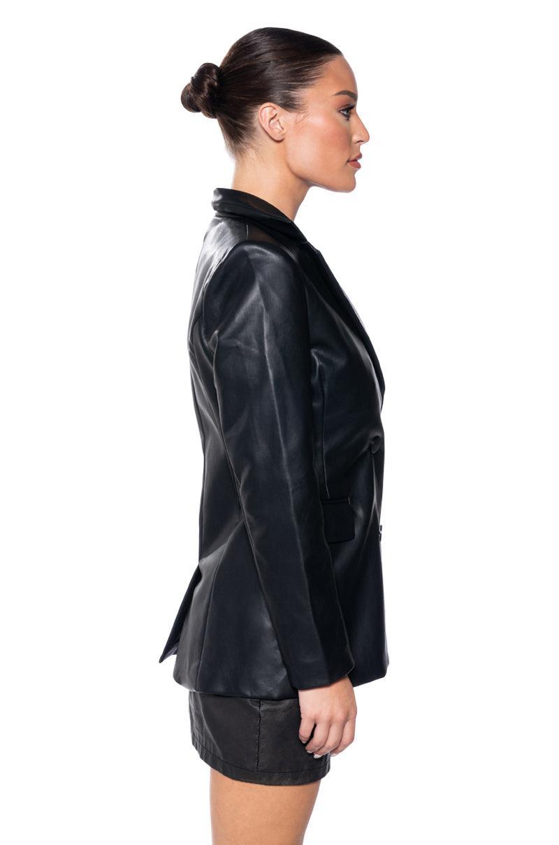 CLASSIC FIT PU BLAZER Product Image