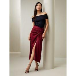 Coastline Silk Midi Skirt Product Image