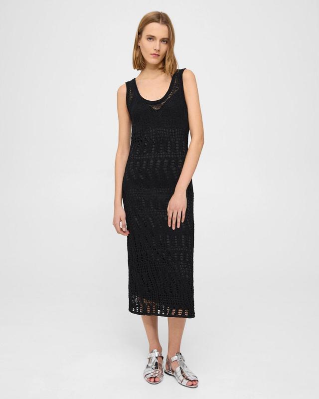 Open Stitch Midi Dress in Cotton-Blend Product Image