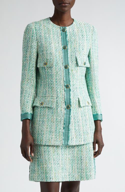 St. John Collection Metallic Slub & Tape Tweed Jacket Product Image