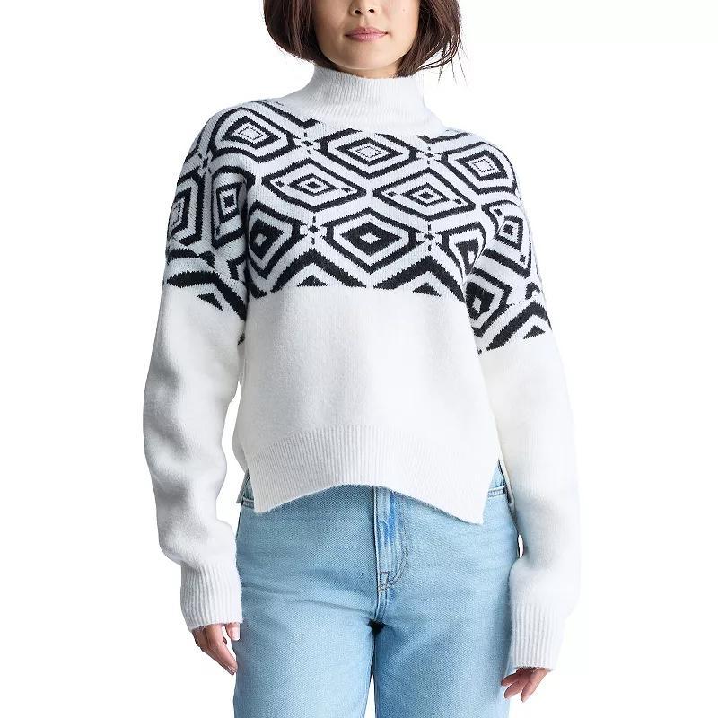 Womens Buffalo Jeans Walena Geometric Print Turtleneck Sweater Product Image