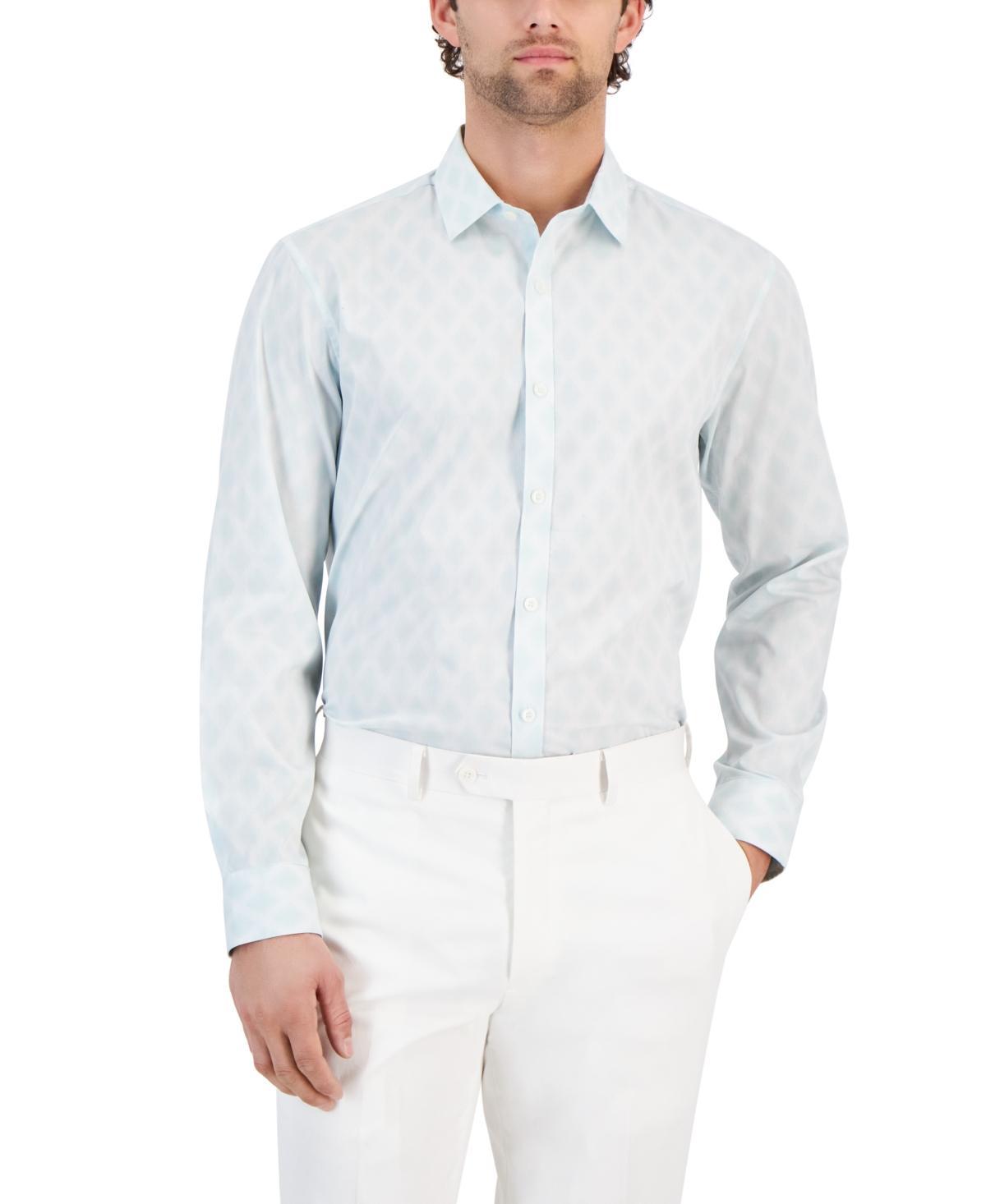 Alfani Mens Regular-Fit Diamond-Print Shirt, Created for Macys Product Image