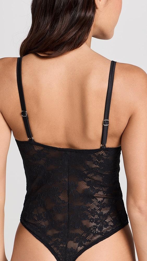 Fleur du Mal Le Stretch Multifit Lace Thong Bodysuit | Shopbop Product Image