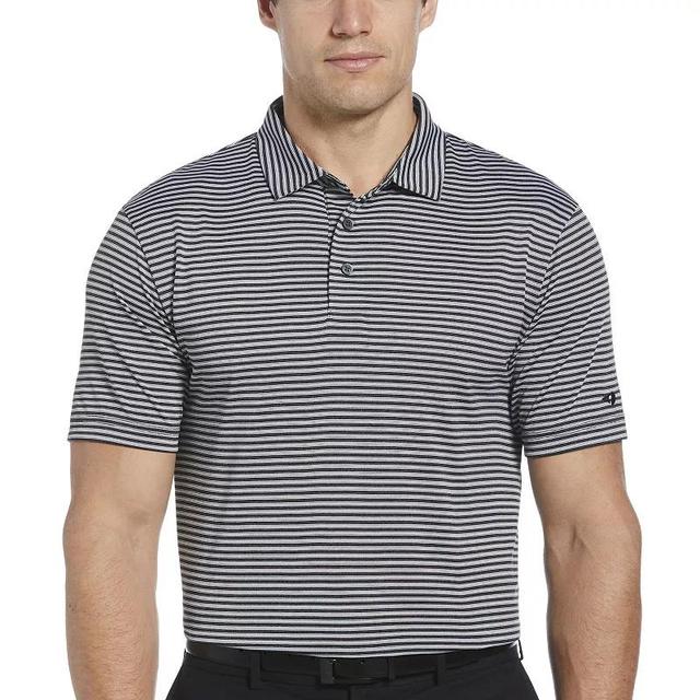 Mens Grand Slam Heather Feeder Stripe Golf Polo Regatta Grey Product Image