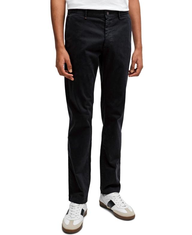 Boss by Hugo Boss Mens Stretch-Cotton Satin Slim-Fit Chinos Pants Product Image