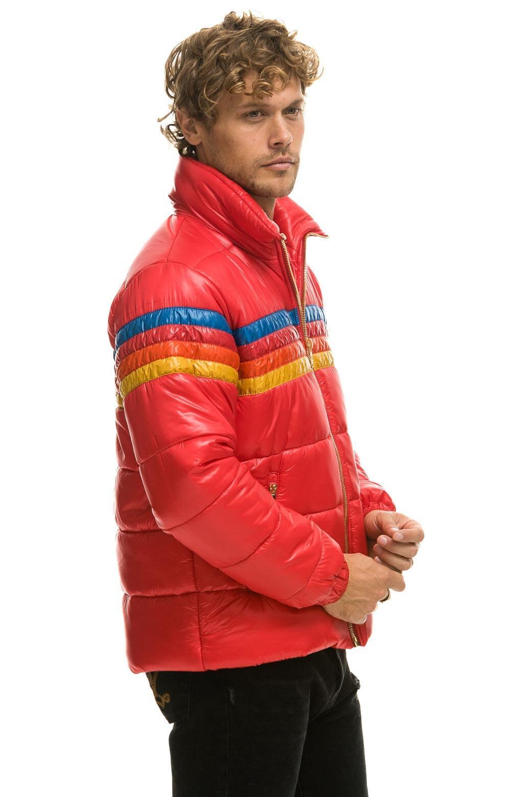 4 STRIPE LUXE TRAVELER JACKET - GLOSSY CHERRY Male Product Image