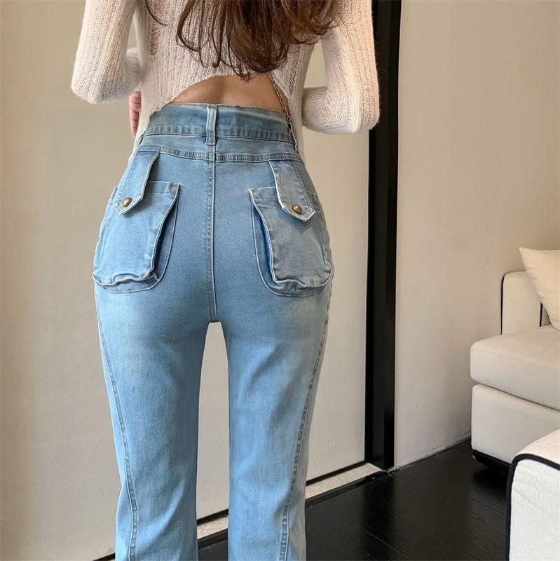 High Rise Flared Jeans Product Image