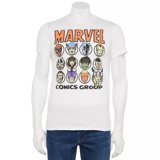 Mens Marvel Comic Heads Graphic Tee Product Image