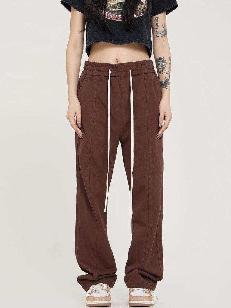 RTK (W) No. 1023 RECONSTRUCTED DRAWSTRING STRAIGHT DRAPE SWEATPANTS Product Image