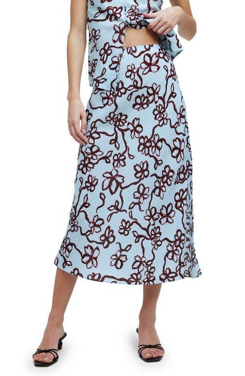 Madewell The Layton Floral Midi Slip Skirt Product Image