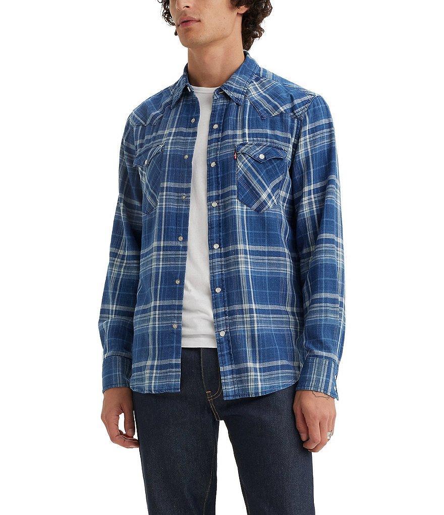 Levi's® Long Sleeve Plaid Western Snap-Front Shirt Product Image