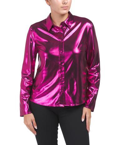 Liquid Shine Shirt for Women | Polyester/Spandex/Metal Product Image