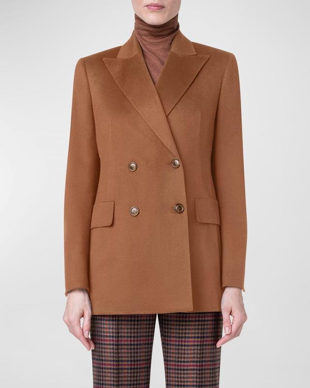 Womens Cashmere Double-Breasted Blazer Product Image