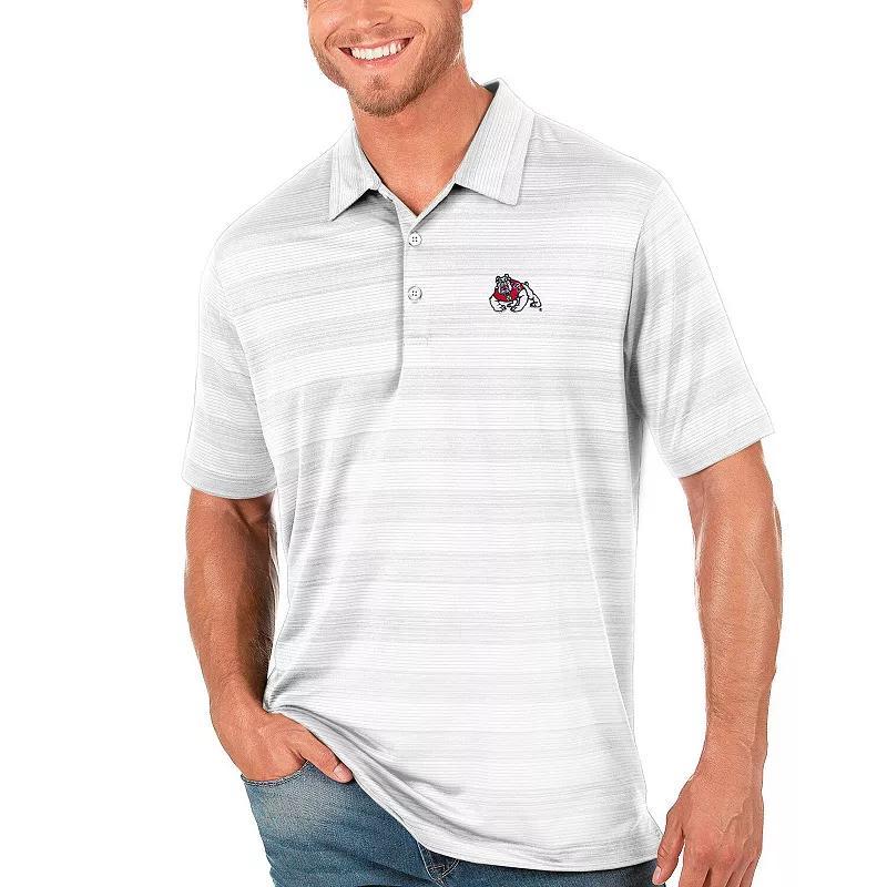 Mens Antigua White Fresno State Bulldogs Compass Polo Product Image