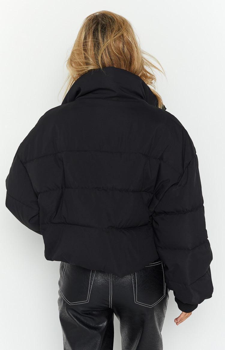 Fuego Puffer Cropped Jacket Black Product Image