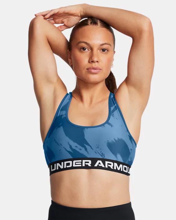 Womens Armour Mid Crossback Printed Sports Bra Product Image