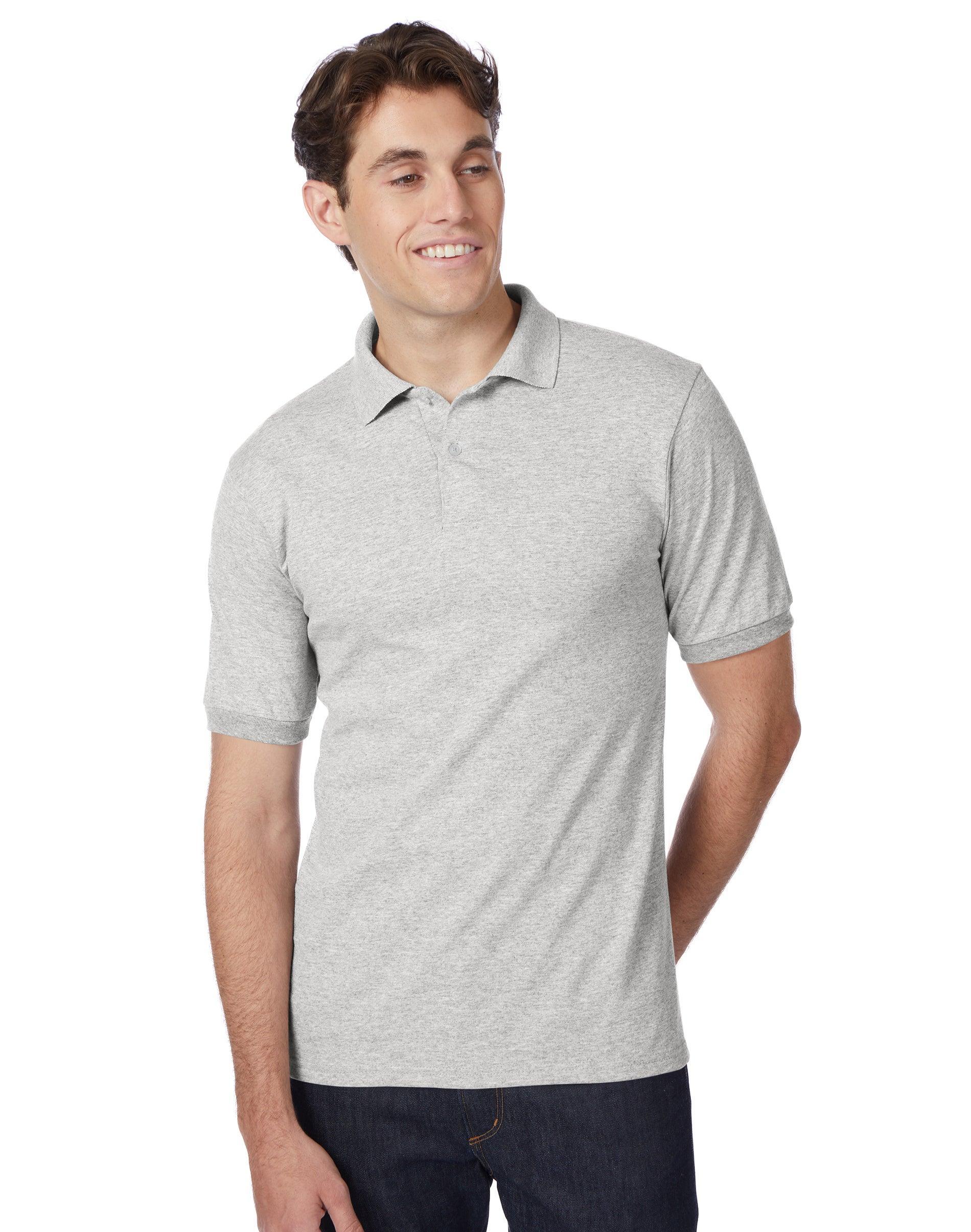 Hanes EcoSmart Mens Polo Shirt (Big & Tall Sizes Available) Ash S Product Image