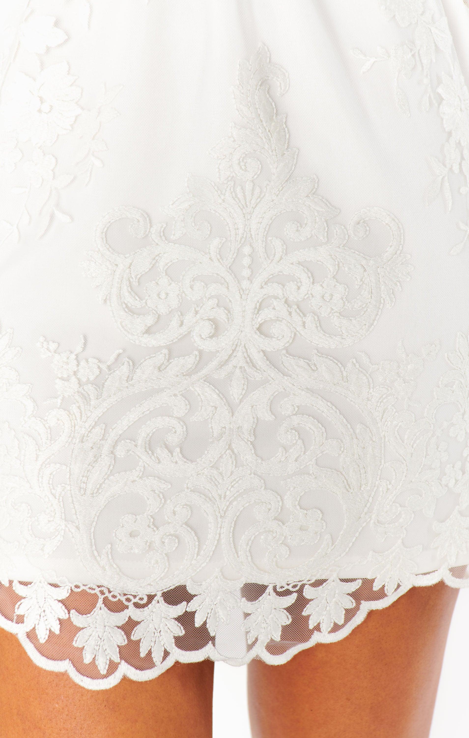 Avery Mini Dress ~ Adorning Lace White Product Image