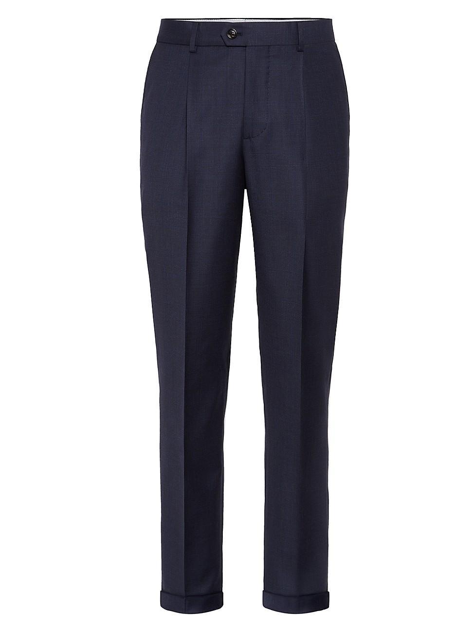 Mens Prince Of Wales Leisure Fit Trousers Product Image