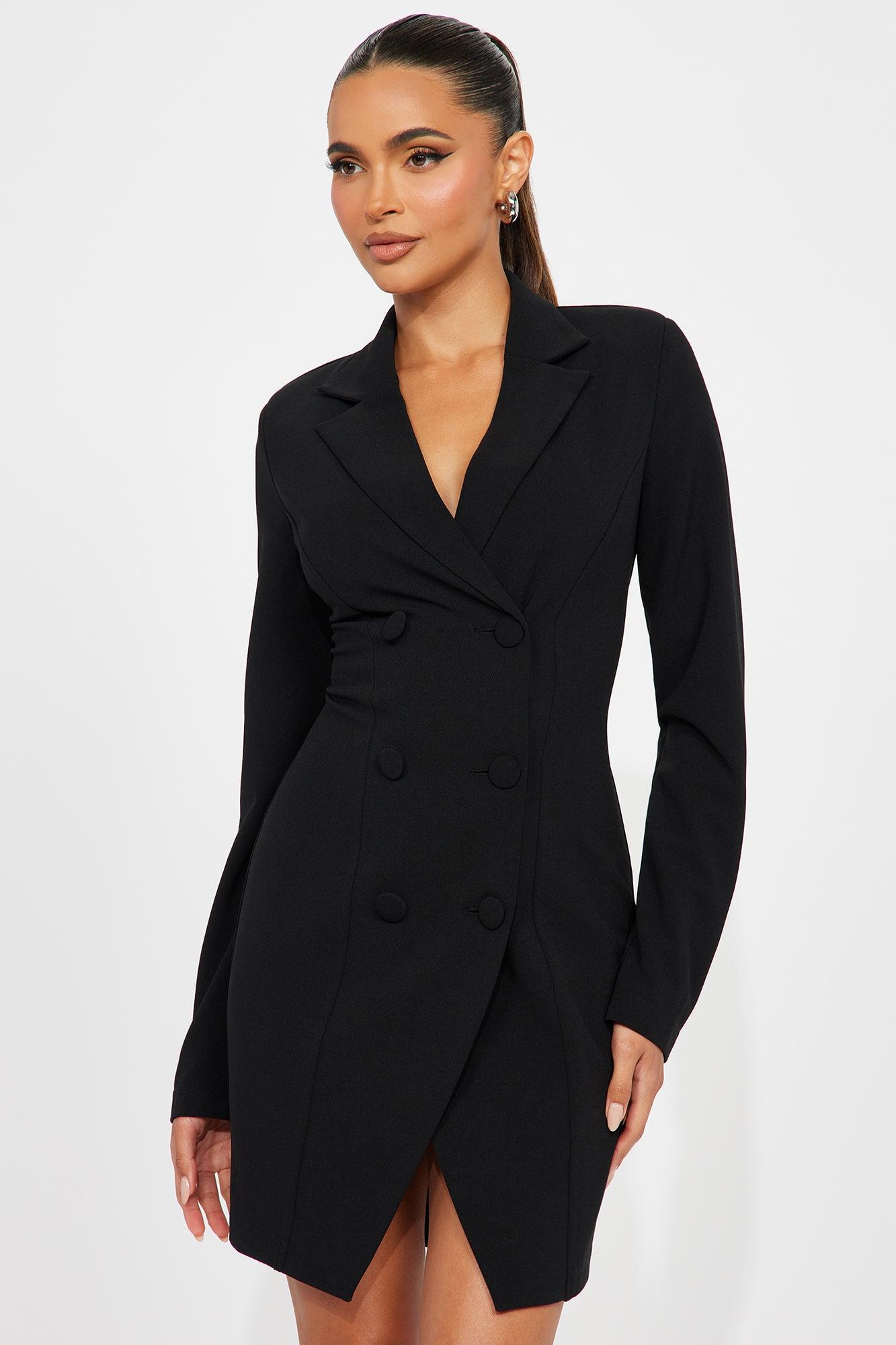 Celena Blazer Mini Dress - Black Product Image