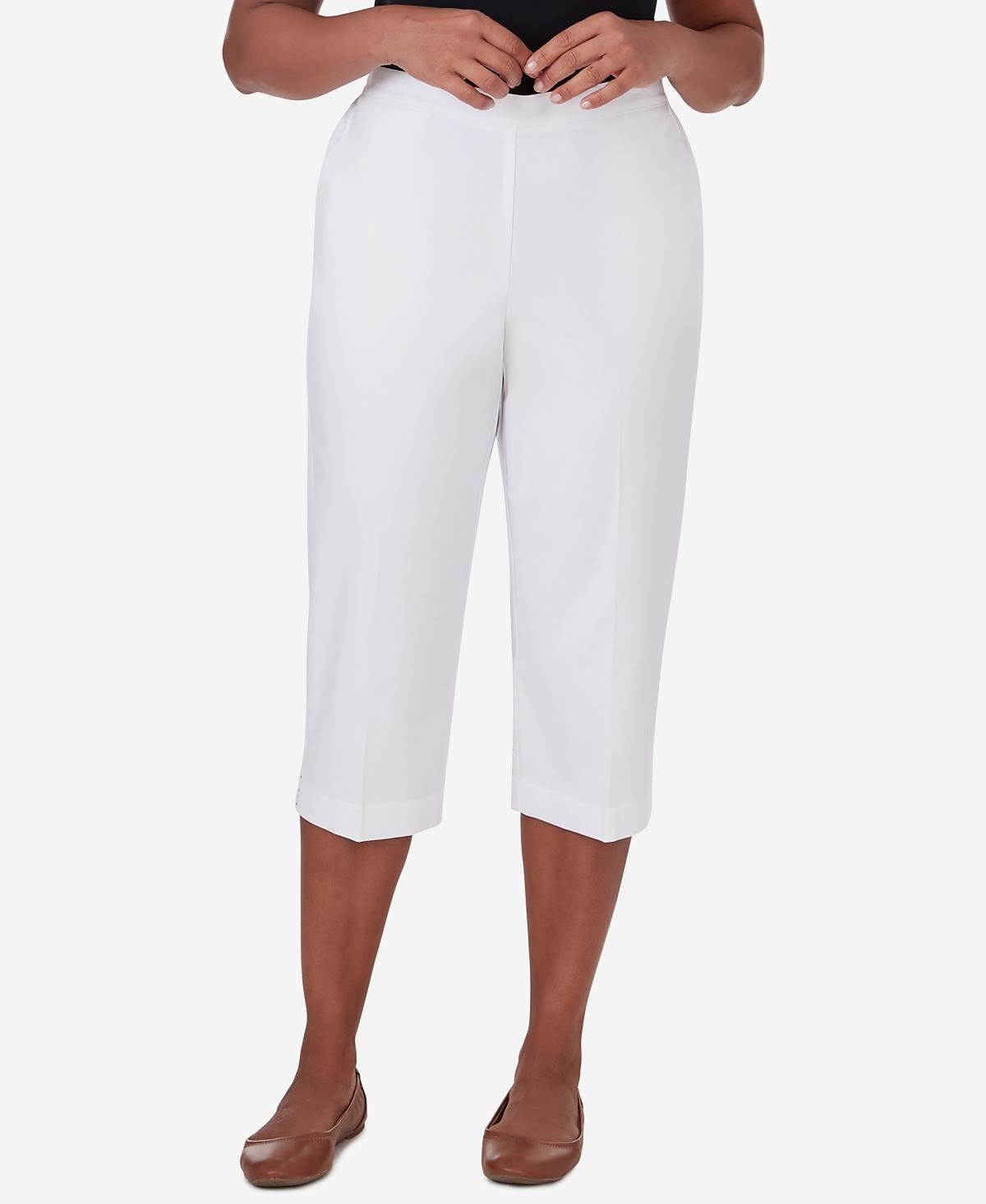 Alfred Dunner Womens All American Twill Capri with Pockets Pants Product Image