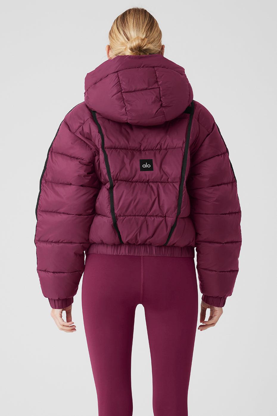 Aspen Love Puffer Jacket - Wild Berry Product Image