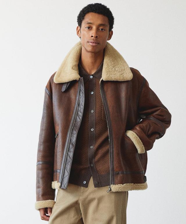 Italian Shearling Flight Jacket Product Image