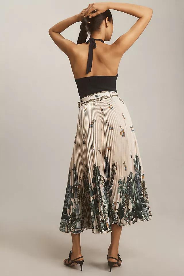 Ranna Gill Aria Pleated Midi Skirt Product Image