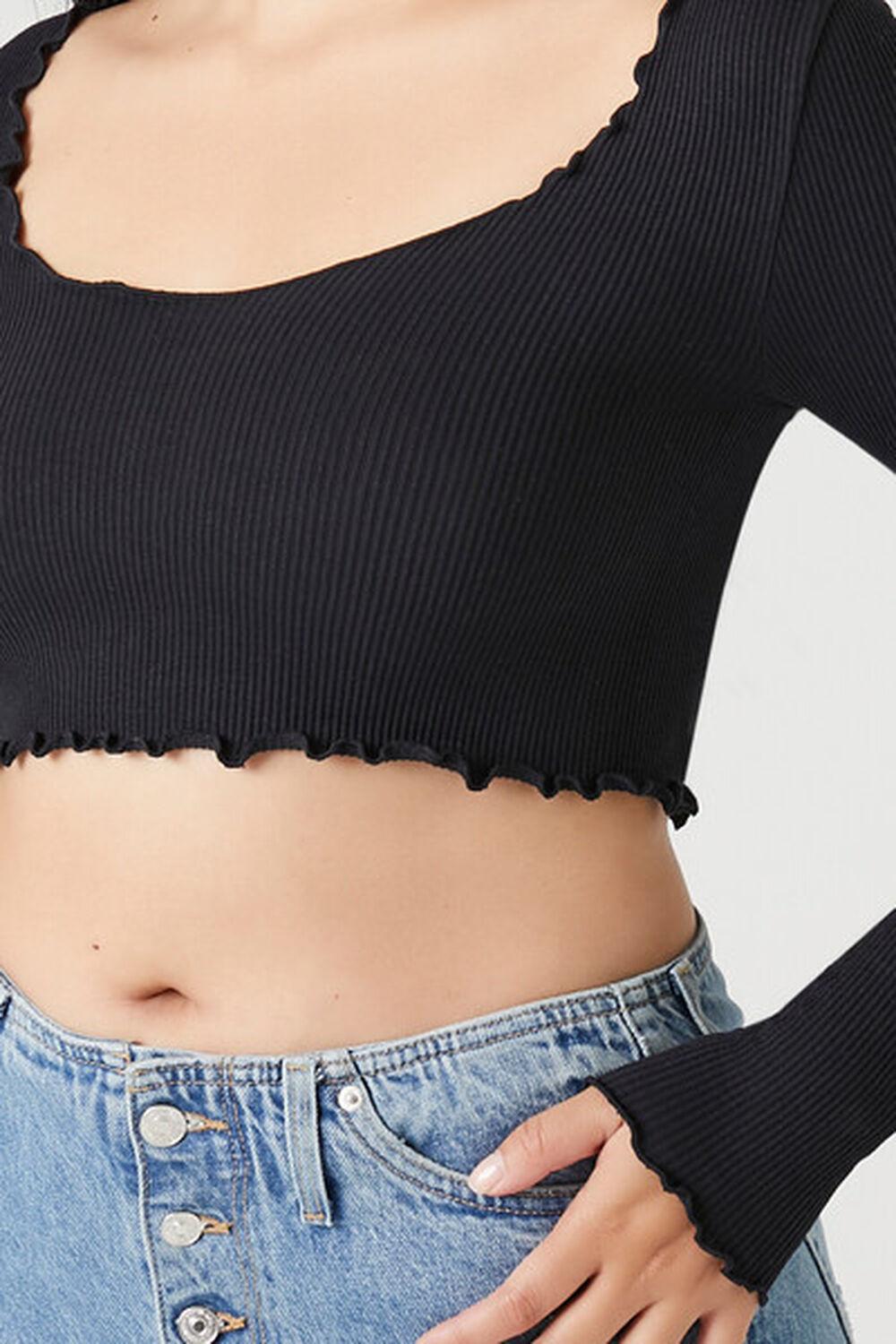 Seamless Lettuce-Edge Crop Top | Forever 21 Product Image