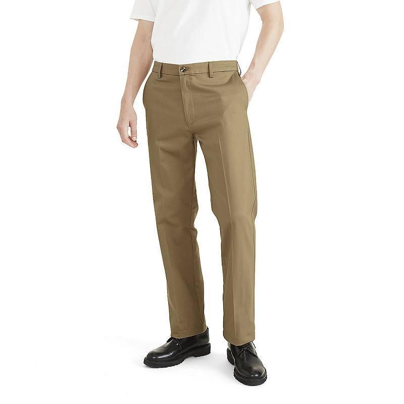 Men's Signature Classic Fit Iron Free Khaki Pants with Stain Defender Product Image